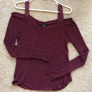 Cold shoulder sweater